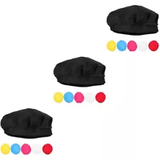 18 Pcs Cloth Chef Hat Child Kids Cosplay Costume Accessories