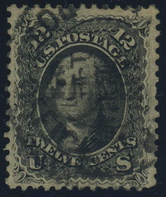 #90 Used PSE Graded 75, PSE Certificate # 01015872, w/ 1 short perf at right - Image 1 of 2