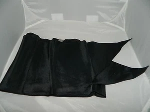 Vintage ULTRA-CREPE Black Acetate Scarf - Picture 1 of 3