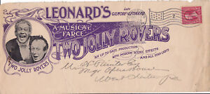 MUSICAL COMEDY - TWO JOLLY ROVERS - Illustrated THEATRE AD - LARGE 1899 Cover !!