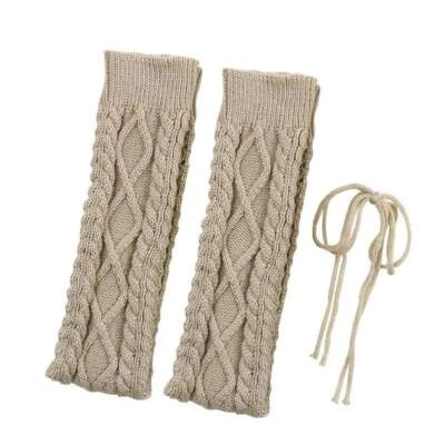 Calcetines Largos Calentador de Piernas Hasta la Rodilla Tejido Invierno Mujeres Muslo Medias Gruesas Foto 1 de 4