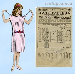 Ladies Home Journal 3857: 1920s Uncut Girls Dress Size 14 Vintage Sewing Pattern - Picture 1 of 6