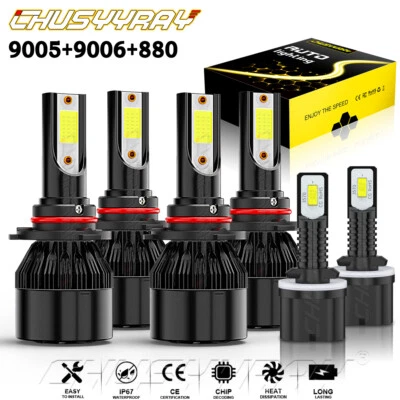 Para Para Cadillac Deville 2000 2001 2002 2003 2004 2005 LED Faro + Luz antiniebla Foto 1 de 4