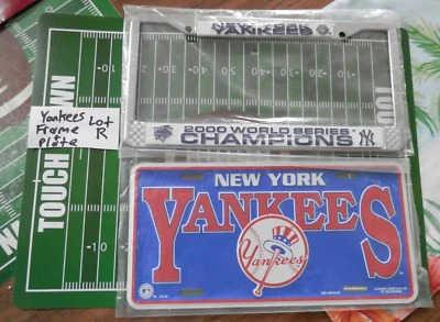 Lote de matrículas y marcos de los Yankees de Nueva York, nuevo de colección MLB Lote R Foto 1 de 4