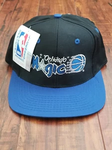 Cappello nero snapback vintage anni 90 NBA Orlando Magic Signature - NUOVO - Foto 1 di 11