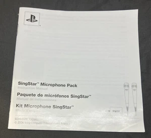 ๐ค SINGSTAR PS2 MICROPHONE MANUAL ONLY FREE SHIPPING - Picture 1 of 4