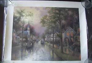 Thomas Kinkade FOOTHILL HOMETOWN MORNING Lithograph 2695/2950 PLACEVILLE, CA - Picture 1 of 9
