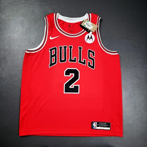 100% Authentic Lonzo Ball Nike Bulls Icon Swingman Jersey Size 52 XL Motorola Cover