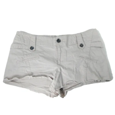 BCBG Generation 女式卡其色棕褐色 8 码多纽扣短裤 31w — 第 1/4 张图片