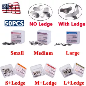 50XDental Metal Matrici Fasce S/M/L Sezionale Sagomata Matrice Ricarica Fascia Morbida - Foto 1 di 17