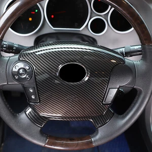 Fits 2007-2013 Tundra Interior Steering Wheel Cover ABS Carbon Fiber Trim Frame - Picture 1 of 14