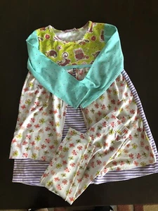 Jelly the Pug girls 8 Foxes Knit dress & Foxes leggings CUTE!! - Picture 1 of 9