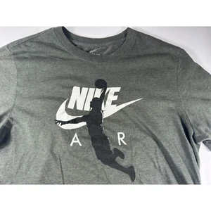 Nike Shirt Men's XL Gray Air Dunk Graphic Tee Basketball Short Sleeve - Imagen 1 de 7