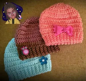 Crochet baby beanies (3 for $30) - Picture 1 of 1