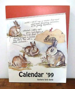 Barbara Ford Doyle Pictures Calendar Portfolio 1999 VTG Chinese Year of Rabbit - Picture 1 of 12