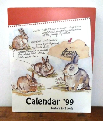 Barbara Ford Doyle Pictures Calendar Portfolio 1999 VTG Chinese Year of Rabbit - Image 1 of 4