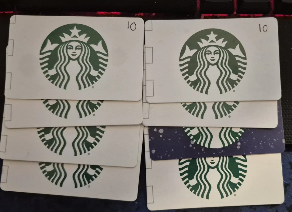 Starbucks Gift Cards $50 total loaded and unused ($5x6 $10x2) - Image 1 of 1