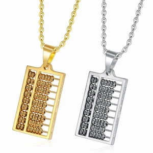Adjustable Stainless Steel Abacus Necklace for Personalize Fits and Comfort - Picture 1 of 10