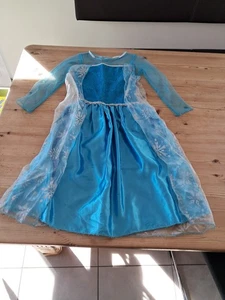 Elsa Kleid, Kostüm Größe 128 blau Glitzer - Bild 1 von 8
