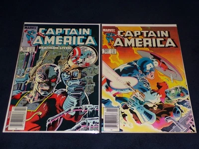 CAPTAIN AMERICA 286 287 NEWSSTAND VARIANTS 1983 MIKE ZECK CLASSIC COVERS - Image 1 of 2