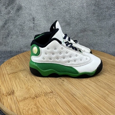 Nike Jordan 13 Retro Verde Suerte Zapatos Niño Pequeño Talla 8C Blanco Verde 414581-113 Foto 1 de 4