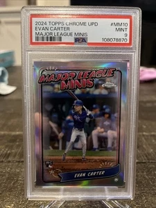2024 Topps Chrome Update Series - Major League Minis Evan Carter #MM-10 (RC) - Picture 1 of 2