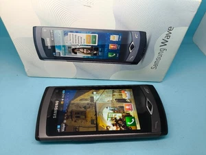 Samsung Wave S8500 - Ebony Grey (Unlocked) Mobile Phone Good Condition - Picture 1 of 7