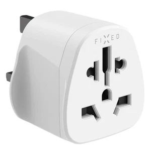 Adapter / Reisestecker auf UK 2500W Fixed Stecker Weiß - Afbeelding 1 van 5