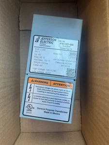 Jefferson 426-1221-000 .25 KVA 1PH 120x240 PRI, 16/32 SEC Buck Boost Transformer - Picture 1 of 3