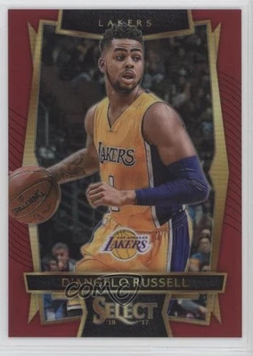 2016-17 Panini Select Concourse Maroon Prizm 163/175 D'Angelo Russell #61 - Image 1 of 3