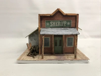 HO Scale Cardboard Building Old West Sheriff’s Office - Image 1 of 4