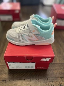 New Balance Dynasoft 545 Bungee Lace Top Strap Kids Size 10 Grey Blue New in Box - Picture 1 of 5