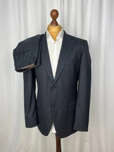 HUGO BOSS Selection Fresh Charcoal Striped 150s Wool 2 Piece Suit FIT 42US\52IT - Picture 1 of 12