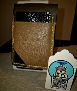  Leather Bifold Wallet for Men Minimalist Rustic card holder Handmade+12cardspac - Picture 1 of 4