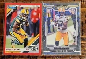 Davante Adams 2019/21 Panini Donruss/Playbook Parallel Lot ×2 Green Bay Packers  - Picture 1 of 2