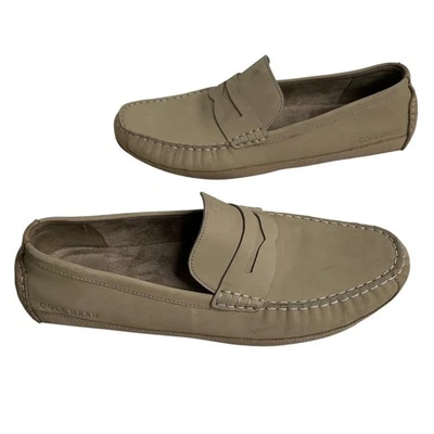 Cole Haan Mocasines Zapatos Hombres 10.5 Tostado Wyatt Láser Cuero Conducción Sin usar, en caja Foto 1 de 4