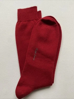 Calcetines Ralph Lauren Purple Label 100 % cachemir para hombre borgoña nuevos sin etiquetas Foto 1 de 2