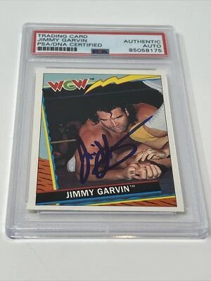 Signed SCOTT HALL 1992 Topps UK WCW Jimmy Garvin ERROR Wrestling RC #35 PSA DNA - Image 1 of 3
