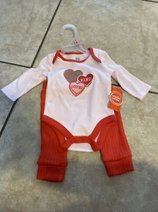 2 piece valentine Kind Loved heart red pink leggins set size 24 month - Picture 1 of 4