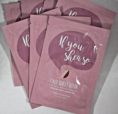 7 Bath & Body Works Face Sheet Mask shea butter jojoba oil  If You Shea So - Image 1 of 4