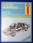 Haynes Owners Workshop Manual Austin Montego 1.3 1.6 1984 -1989 1275 1598 (1712)