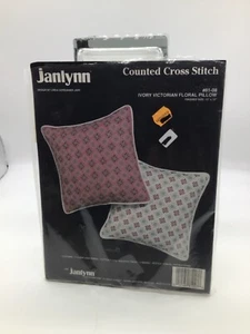 NeedleCraft Kit Janlynn #81-08 cuscino floreale vittoriano avorio 12" x 12"  - Foto 1 di 2