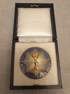 Insignia de escuela secundaria Liverpool para niños bronce azul esmalte masónico pinback insignia - Imagen 1 de 5