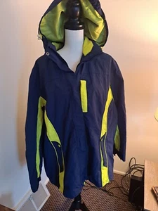 BCP Women's Hooded Jacket  Size 2XL 54 Blue Neon - Picture 1 of 5