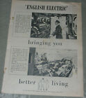 ENGLISH ELECTRIC 'BETTER' 1953  Vintage  14" X 12"  (Approx)  Orig UK   Advert