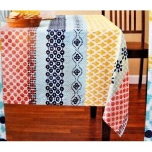 Bohemium Global Banded Tablecloth Multicolor Kitchen 60 x 84-inch Polyester