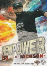 Jay Jackson, SD-Carp-MIL-Chiba Lotte Marines-SF-ATL-TOR, BBM Card #M73 (2020)