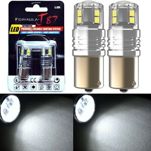 LED 15W 1156 White 5000K Two Bulbs Light Back Up Reverse Replacement Upgrade OE