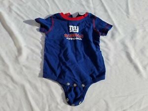 18M New York Giants Blue Football Reebok Team Apparel Short Sleeve NFL Body Suit