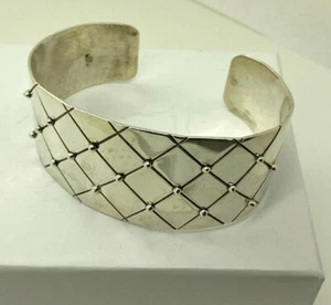 BELLISSIMO BRACCIALE IN ARGENTO STERLING LARGO FATTO A MANO "NUOVO DI ZECCA" - Foto 1 di 3